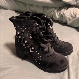 Black Embellished Women's Boots
